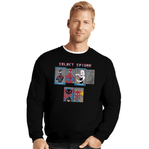 Shirts Crewneck Sweater, Unisex / Small / Black Select Spider