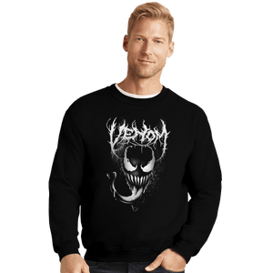 Shirts Crewneck Sweater, Unisex / Small / Black Venom Metal