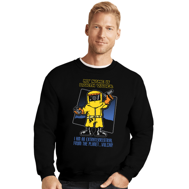 Secret_Shirts Crewneck Sweater, Unisex / Small / Black Vader From Vulcan