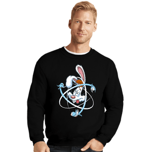 Daily_Deal_Shirts Crewneck Sweater, Unisex / Small / Black Cartoon Science