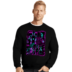 Daily_Deal_Shirts Crewneck Sweater, Unisex / Small / Black Iron Manga