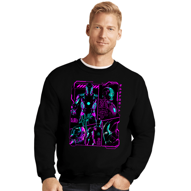 Daily_Deal_Shirts Crewneck Sweater, Unisex / Small / Black Iron Manga
