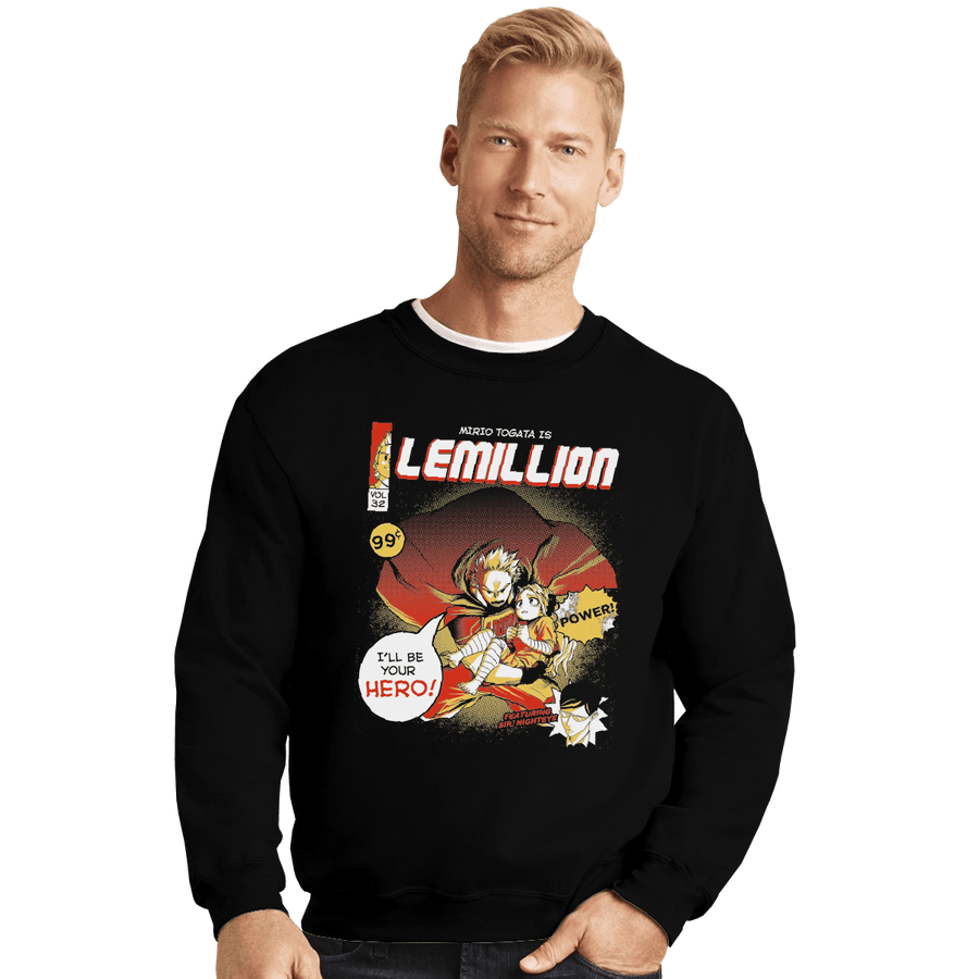 Shirts Crewneck Sweater, Unisex / Small / Black Lemillion