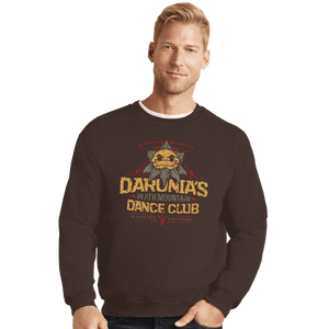 Shirts Crewneck Sweater, Unisex / Small / Dark Chocolate Darunia's Death Mountain