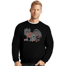 Load image into Gallery viewer, Shirts Crewneck Sweater, Unisex / Small / Black Dragon Cuties
