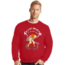 Load image into Gallery viewer, Daily_Deal_Shirts Crewneck Sweater, Unisex / Small / Red The Last Air Guitar
