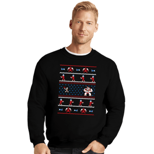 Shirts Crewneck Sweater, Unisex / Small / Black Ghosts n Goblins n Christmas Presents