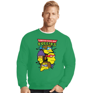 Shirts Crewneck Sweater, Unisex / Small / Irish Green Ninja Bullies