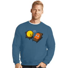 Load image into Gallery viewer, Shirts Crewneck Sweater, Unisex / Small / Indigo Blue Psych-Man
