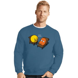 Shirts Crewneck Sweater, Unisex / Small / Indigo Blue Psych-Man