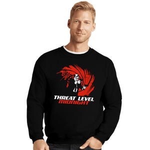 Daily_Deal_Shirts Crewneck Sweater, Unisex / Small / Black Double O Threat