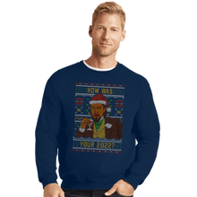 Load image into Gallery viewer, Secret_Shirts Crewneck Sweater, Unisex / Small / Navy How Was 2022 Meme Sweater
