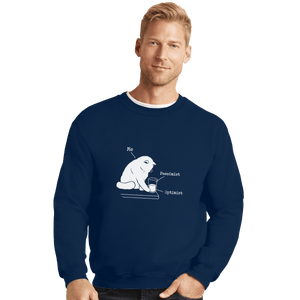 Shirts Crewneck Sweater, Unisex / Small / Navy Glass Graphic