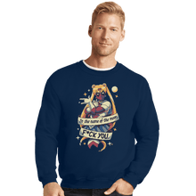 Load image into Gallery viewer, Shirts Crewneck Sweater, Unisex / Small / Navy Warrior Of Love
