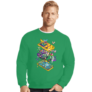 Daily_Deal_Shirts Crewneck Sweater, Unisex / Small / Irish Green 4th Gen Classic