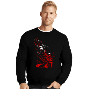 Shirts Crewneck Sweater, Unisex / Small / Black Spider VS Carnage