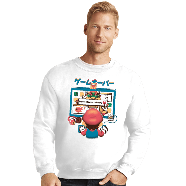 Daily_Deal_Shirts Crewneck Sweater, Unisex / Small / White Delete History