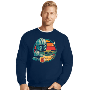 Daily_Deal_Shirts Crewneck Sweater, Unisex / Small / Navy Beskar Dad