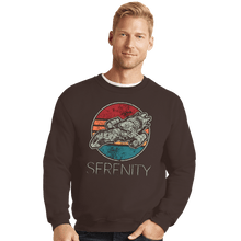 Load image into Gallery viewer, Shirts Crewneck Sweater, Unisex / Small / Dark Chocolate Vintage Serenity
