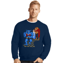 Load image into Gallery viewer, Shirts Crewneck Sweater, Unisex / Small / Navy Torn Between Beasts
