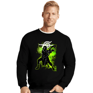Shirts Crewneck Sweater, Unisex / Small / Black Cosmic Snake