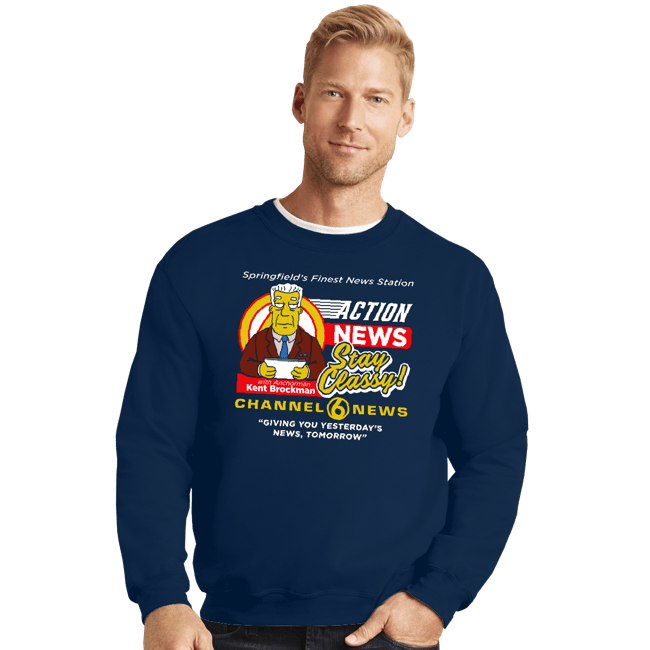 Daily_Deal_Shirts Crewneck Sweater, Unisex / Small / Navy Springfield Channel 6 Action News