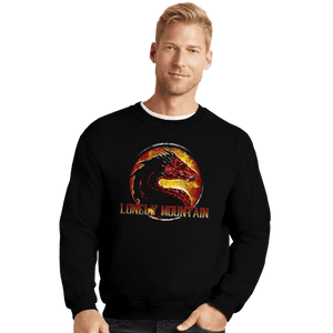Shirts Crewneck Sweater, Unisex / Small / Black Lonely Mountain