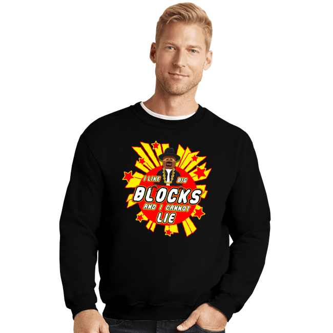 Secret_Shirts Crewneck Sweater, Unisex / Small / Black Big Blocks