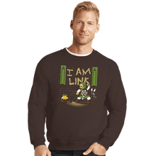 Load image into Gallery viewer, Shirts Crewneck Sweater, Unisex / Small / Dark Chocolate I Am Link
