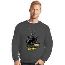 Load image into Gallery viewer, Shirts Crewneck Sweater, Unisex / Small / Charcoal Mordor&#39;s Army
