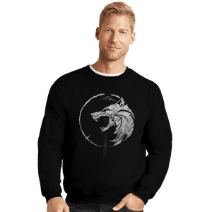 Shirts Crewneck Sweater, Unisex / Small / Black WH1T3 W0LF