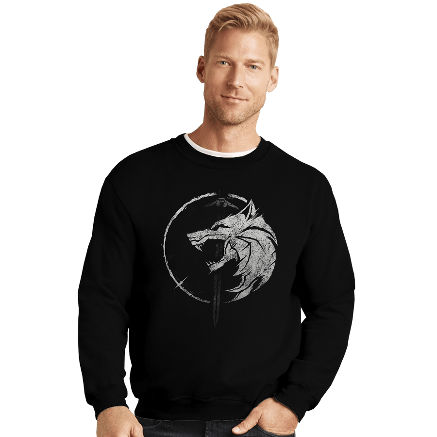 Shirts Crewneck Sweater, Unisex / Small / Black WH1T3 W0LF