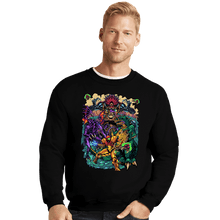 Load image into Gallery viewer, Daily_Deal_Shirts Crewneck Sweater, Unisex / Small / Black Metroid Tribute
