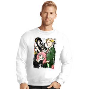 Daily_Deal_Shirts Crewneck Sweater, Unisex / Small / White Forger Family Watercolor