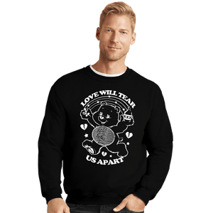 Shirts Crewneck Sweater, Unisex / Small / Black Tear Bear