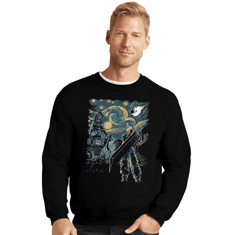 Shirts Crewneck Sweater, Unisex / Small / Black Starry Remake