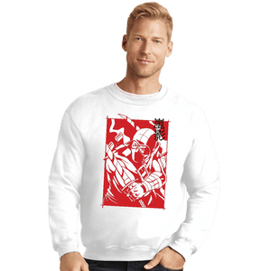 Daily_Deal_Shirts Crewneck Sweater, Unisex / Small / White Ninja Rival
