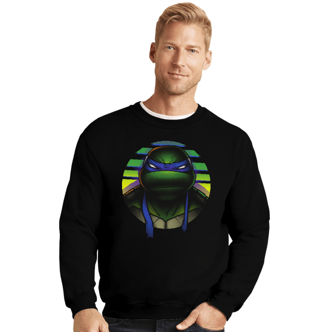 Daily_Deal_Shirts Crewneck Sweater, Unisex / Small / Black Mutant Blue
