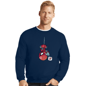 Shirts Crewneck Sweater, Unisex / Small / Navy Chibi Spider
