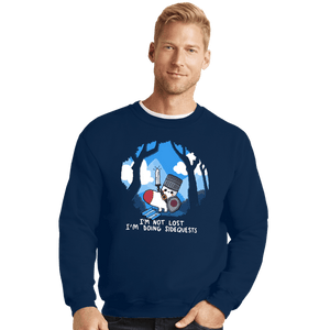 Daily_Deal_Shirts Crewneck Sweater, Unisex / Small / Navy Sock Sidequest