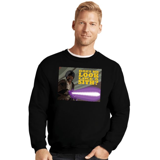 Secret_Shirts Crewneck Sweater, Unisex / Small / Black Jedi Jules Windu
