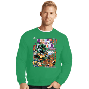 Daily_Deal_Shirts Crewneck Sweater, Unisex / Small / Irish Green Dragon Roast Crunch