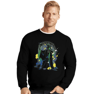 Shirts Crewneck Sweater, Unisex / Small / Black Dark Maleficent
