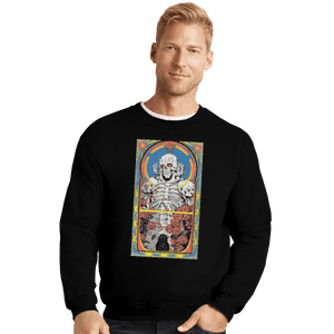 Shirts Crewneck Sweater, Unisex / Small / Black Skull Knight
