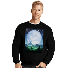 Load image into Gallery viewer, Shirts Crewneck Sweater, Unisex / Small / Black Death Mountain Landscape
