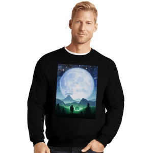 Shirts Crewneck Sweater, Unisex / Small / Black Death Mountain Landscape