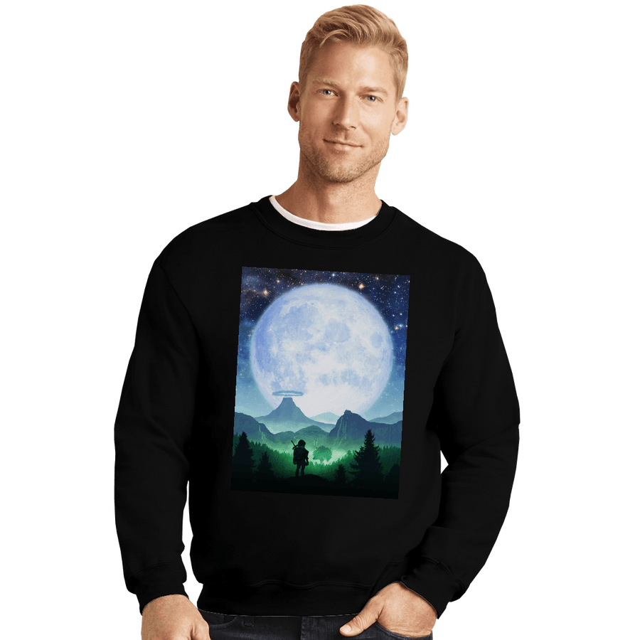 Shirts Crewneck Sweater, Unisex / Small / Black Death Mountain Landscape