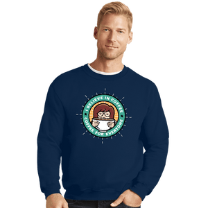 Daily_Deal_Shirts Crewneck Sweater, Unisex / Small / Navy Coffee For Everyone
