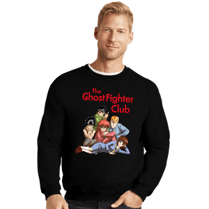 Secret_Shirts Crewneck Sweater, Unisex / Small / Black Ghost Fighters Club