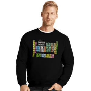Secret_Shirts Crewneck Sweater, Unisex / Small / Black Periodic Table Of Horror